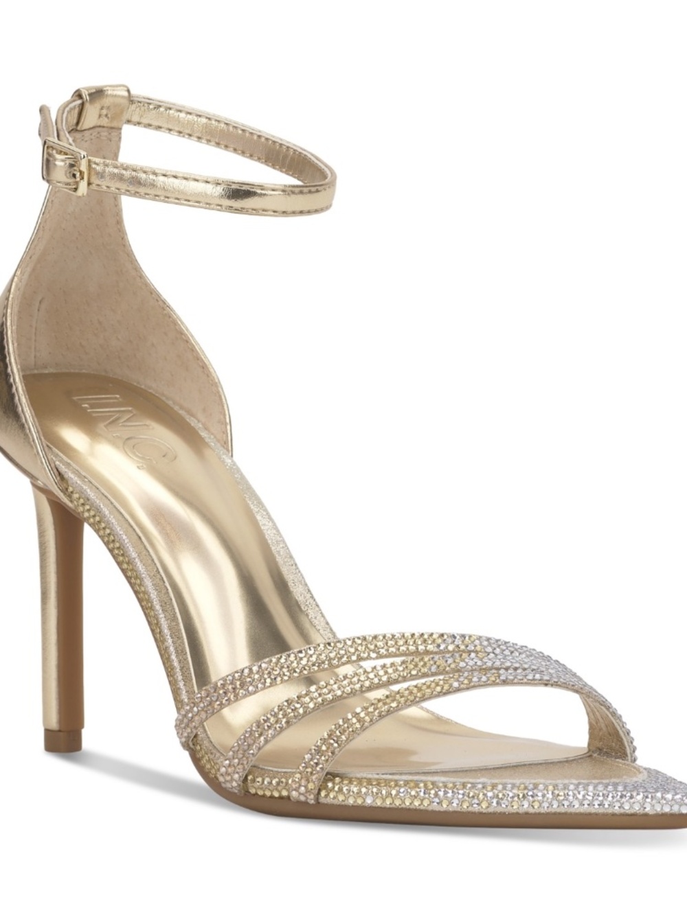 I.n.c. International Concepts Women's Kadira Embellished Dress Sandals, Gold
